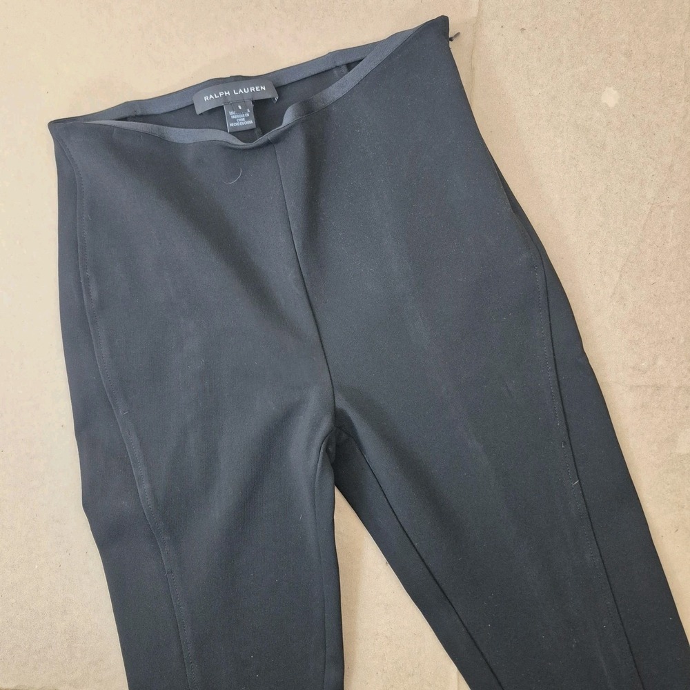 Ralph Lauren Black Label Dress Pants Women's 8 Black Stretch Slim